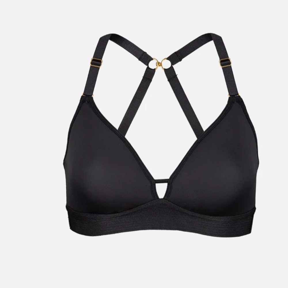 Lively Black Strappy Bralette